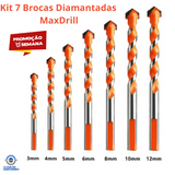 Brocas Diamantadas Max Drill 7 em 1